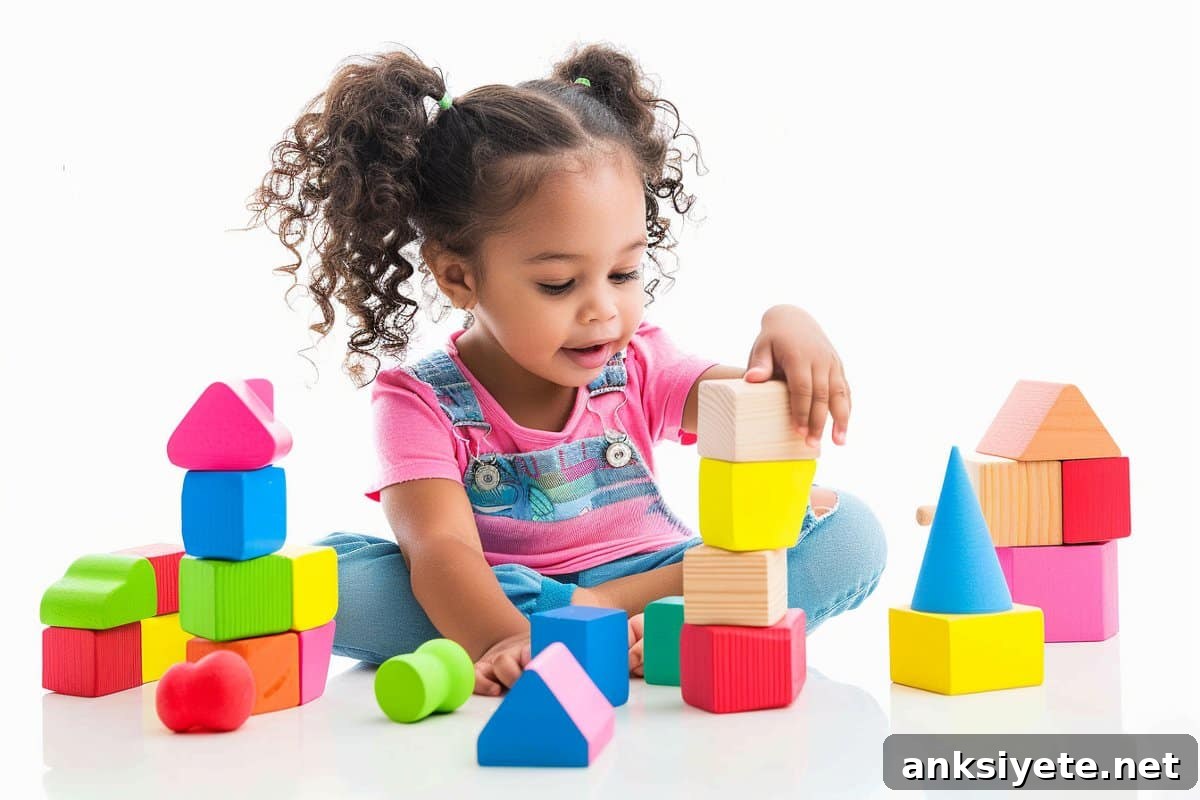A child playing with blocks
