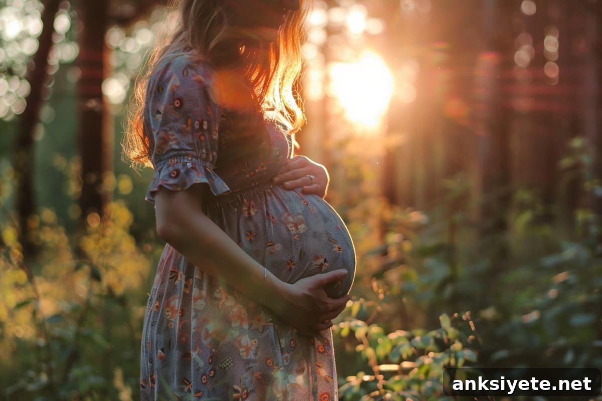 This shows a pregnant woman.