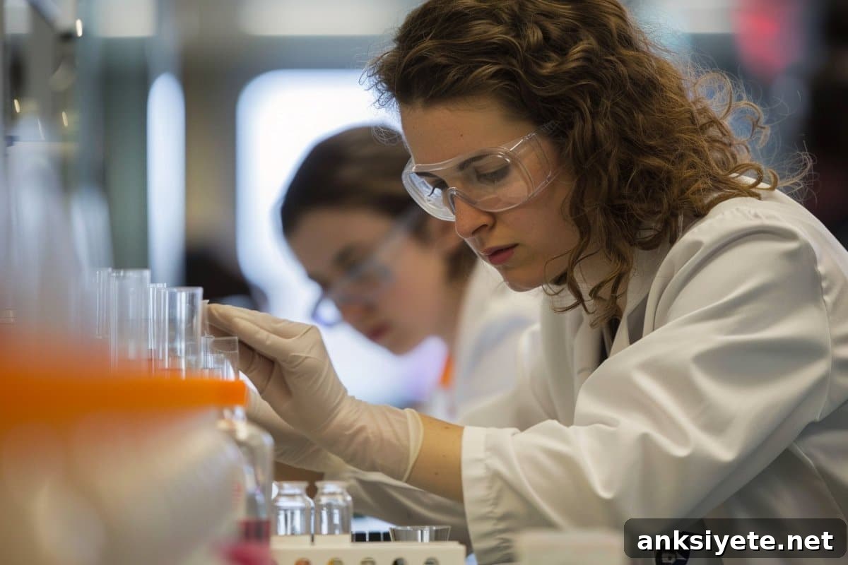 This shows researchers in a lab.