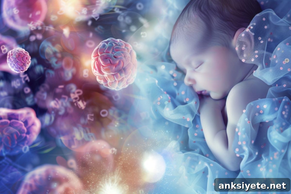 This shows a baby and brains.