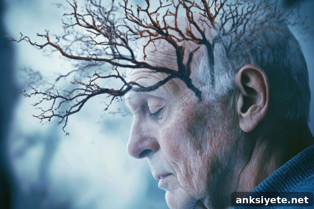 This shows an older man.