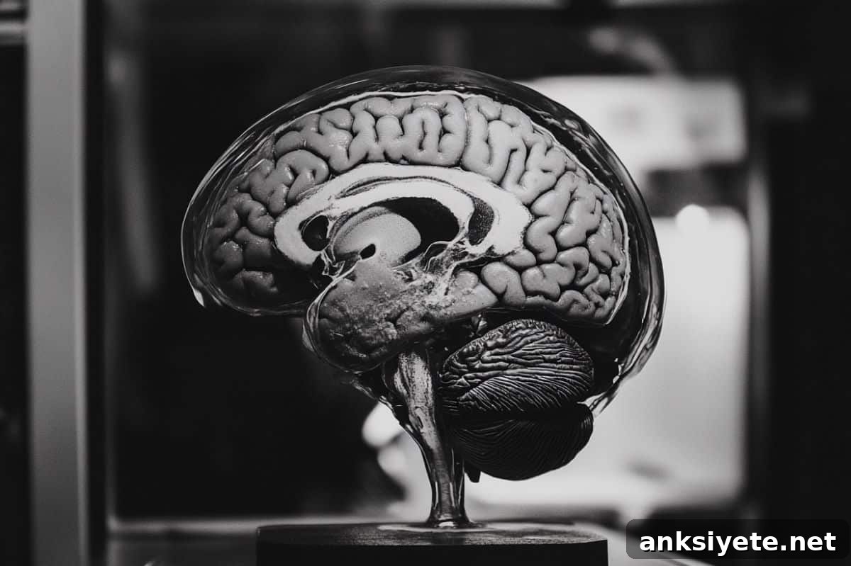This shows a brain model.