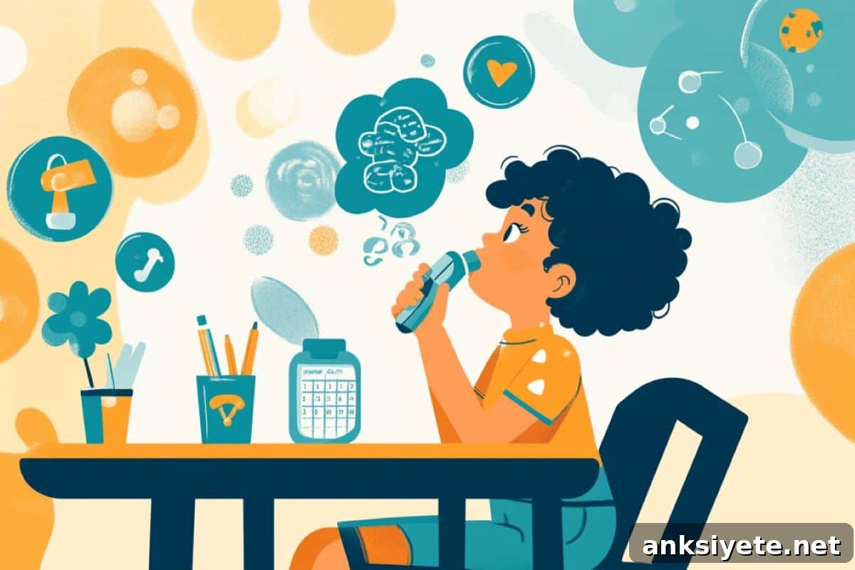 This shows a child with an asthma pump.