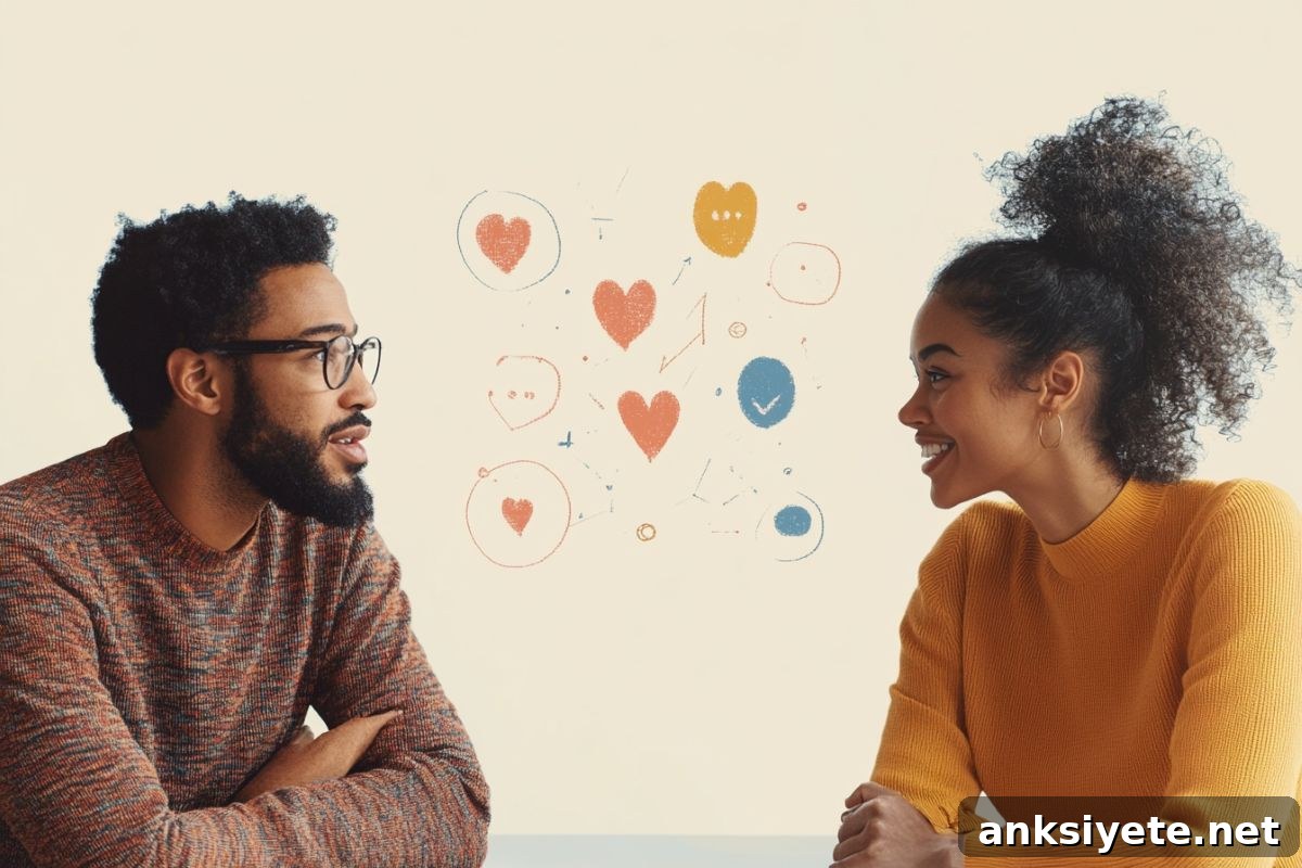 This shows two people talking.