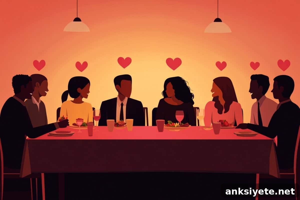 Shared Meals Boost Happiness, New Study Shows 2 This shows people eating together.