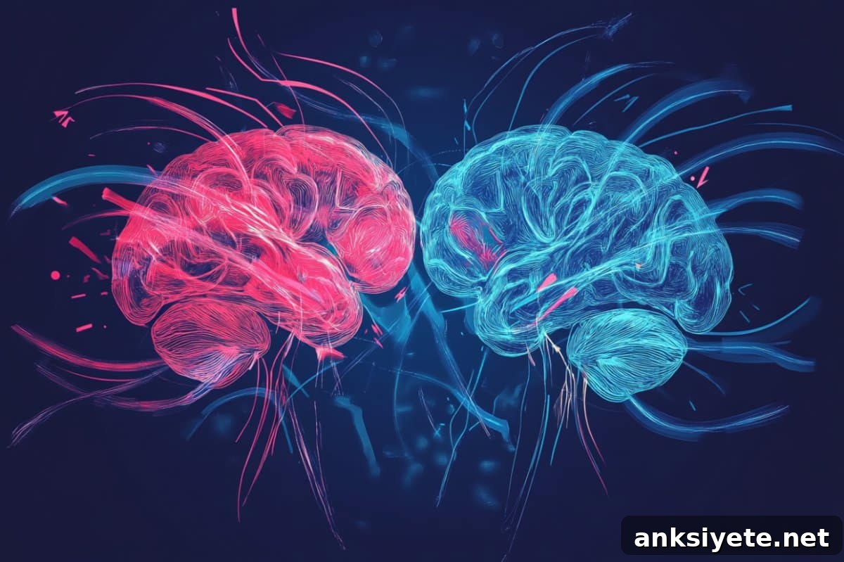 This shows two brains.