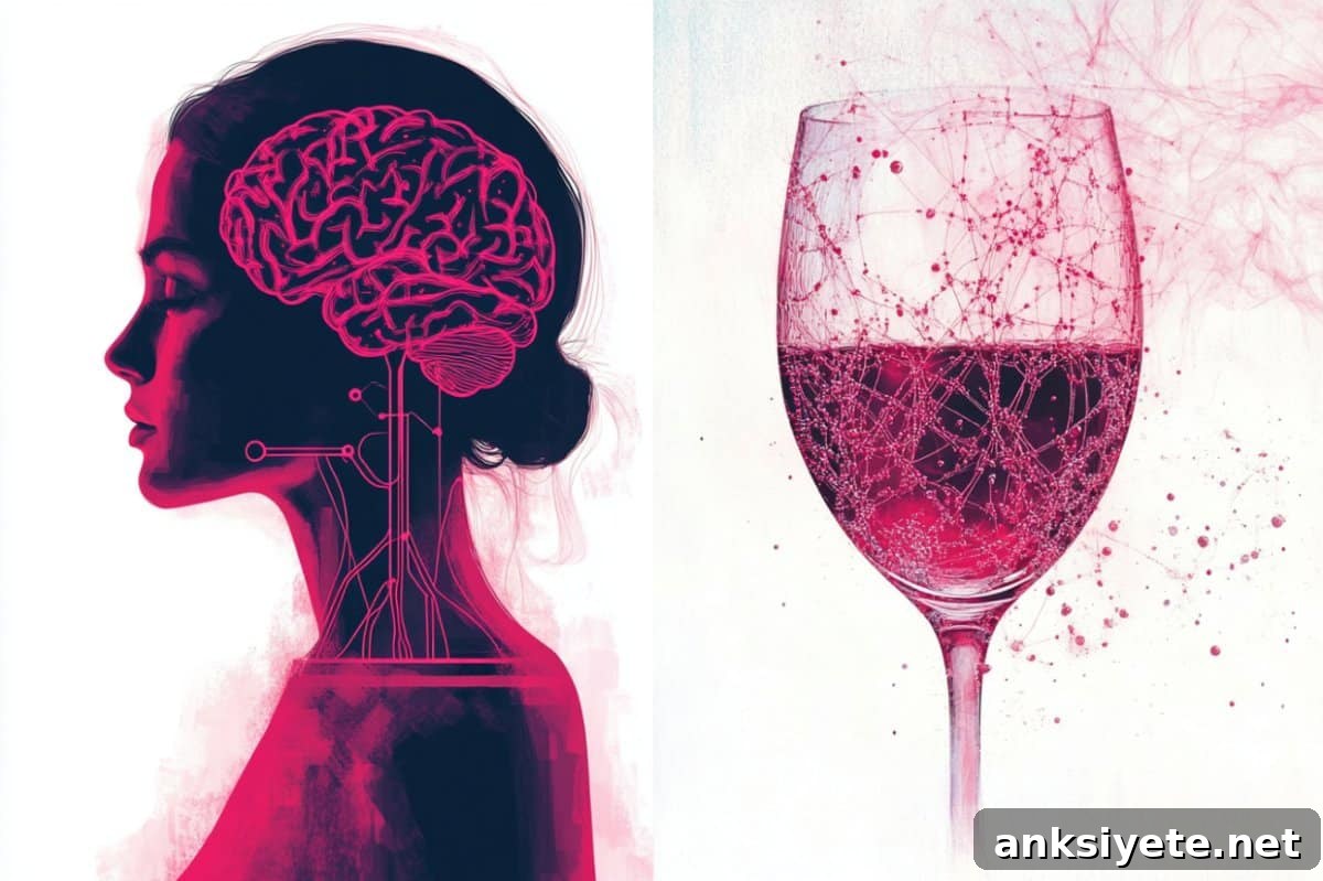 This shows a woman and a glass of wine.