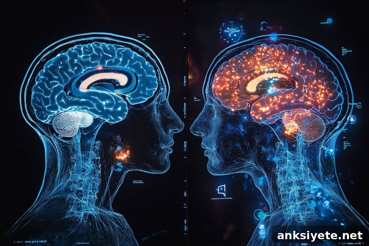 This shows two heads and brains.