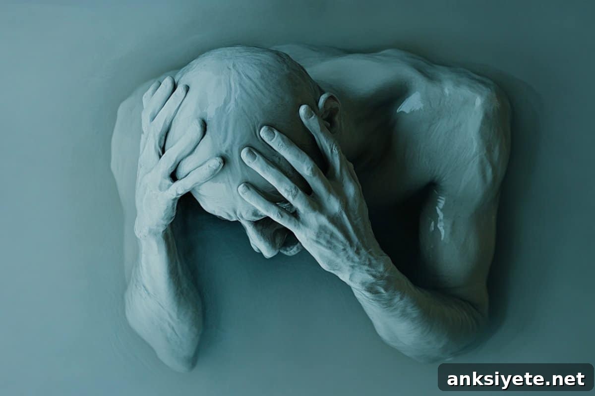 Breakthrough Treatment Reduces Panic Attack Symptoms 2 This shows a person holding their head.