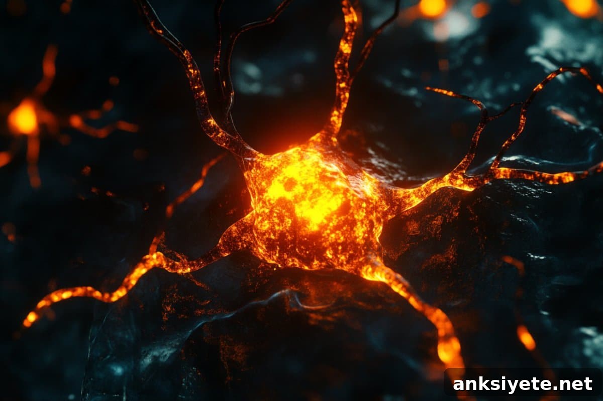 This shows an astrocyte.