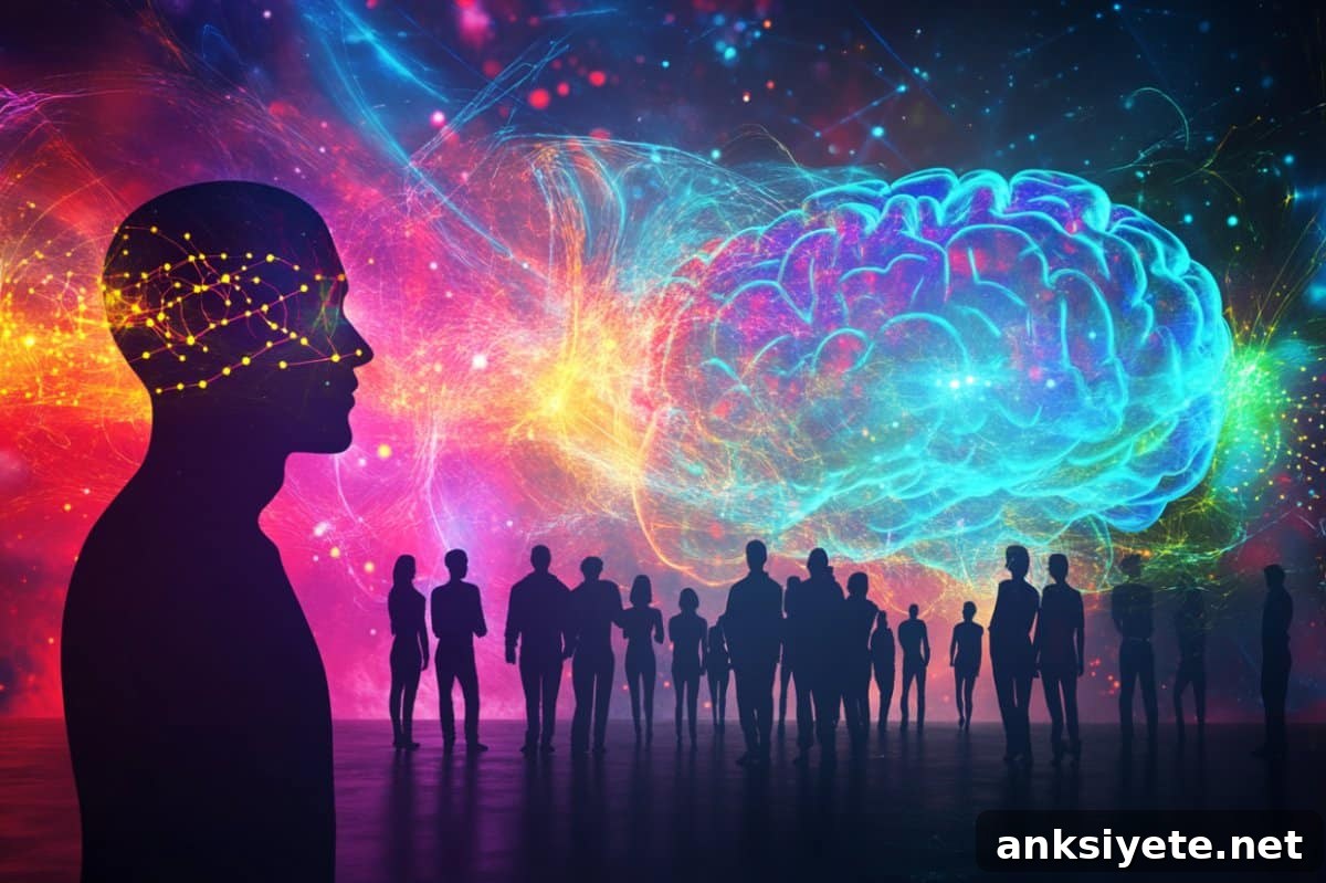 This shows people and a brain.