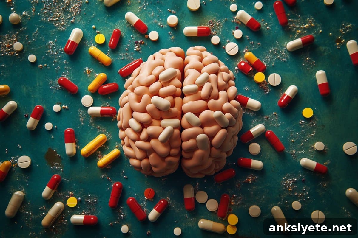 This shows a brain and pills.
