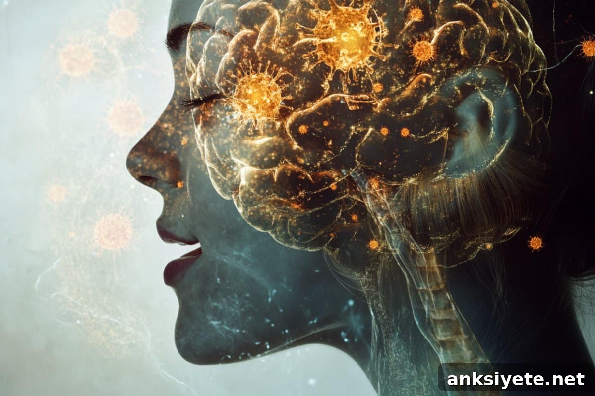 Herpes Simplex Linked to Alzheimer's - Antivirals May Lower Risk 2 This shows a woman and a brain.