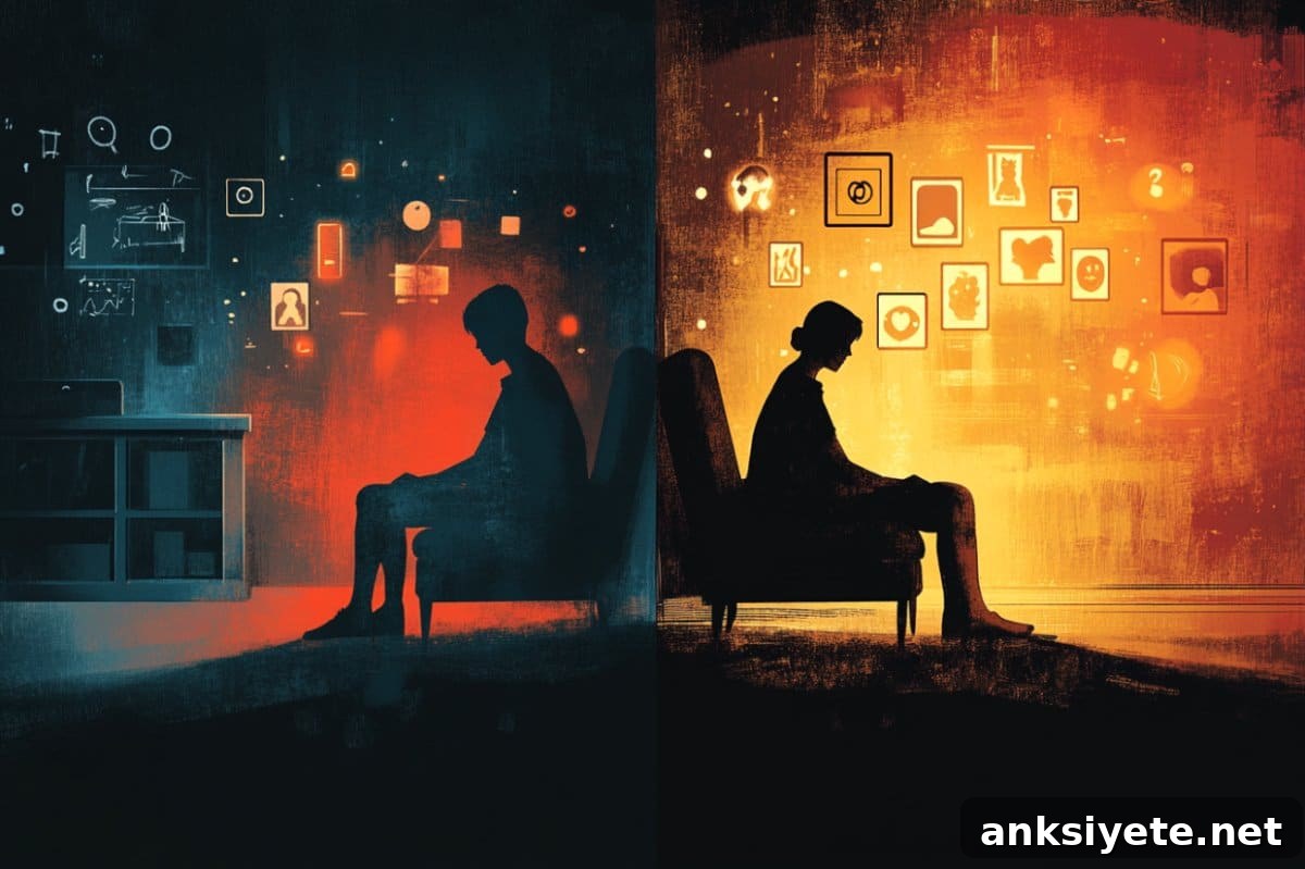 This shows two lonely people.