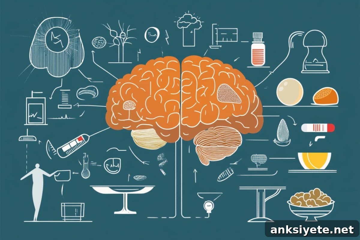 This shows a brain and food.