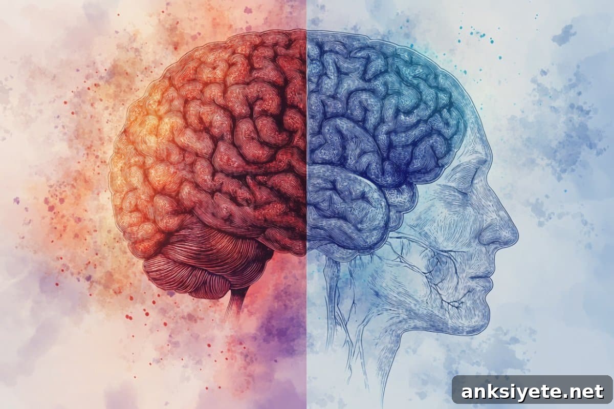 This shows a face and brain.