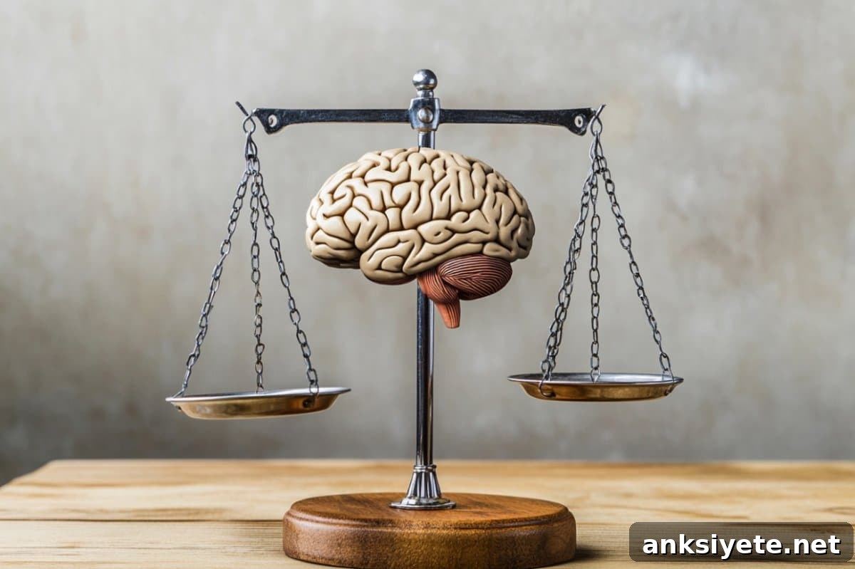 This shows a brain and a scale.