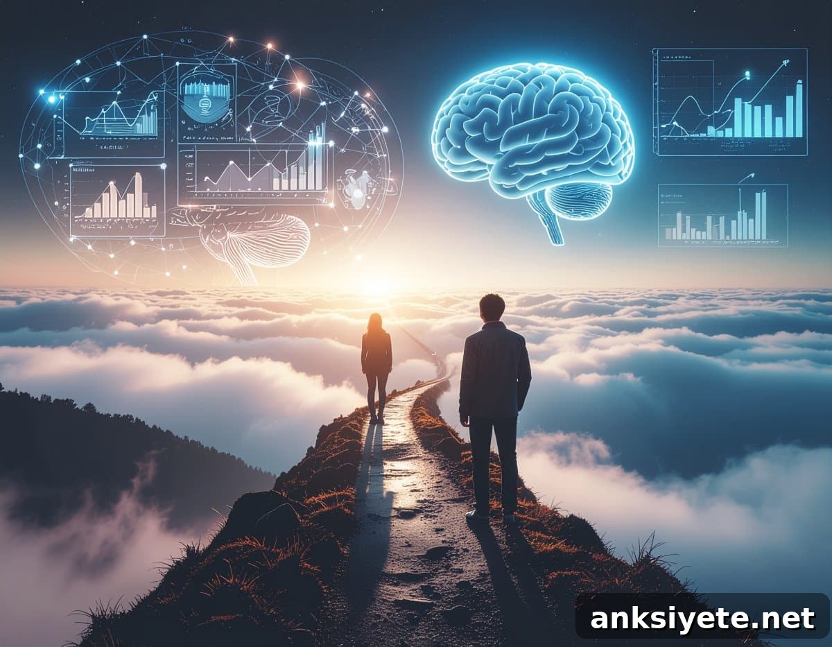 This shows two people and a brain.