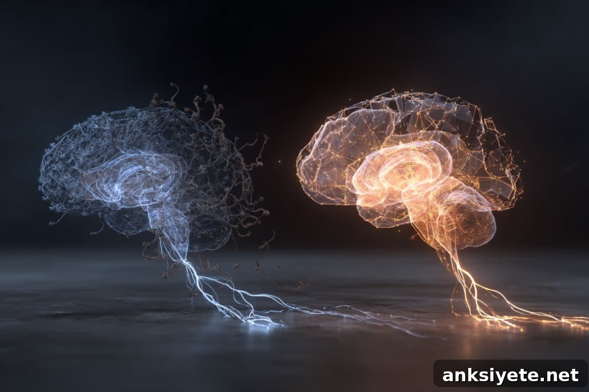 This shows two brains.