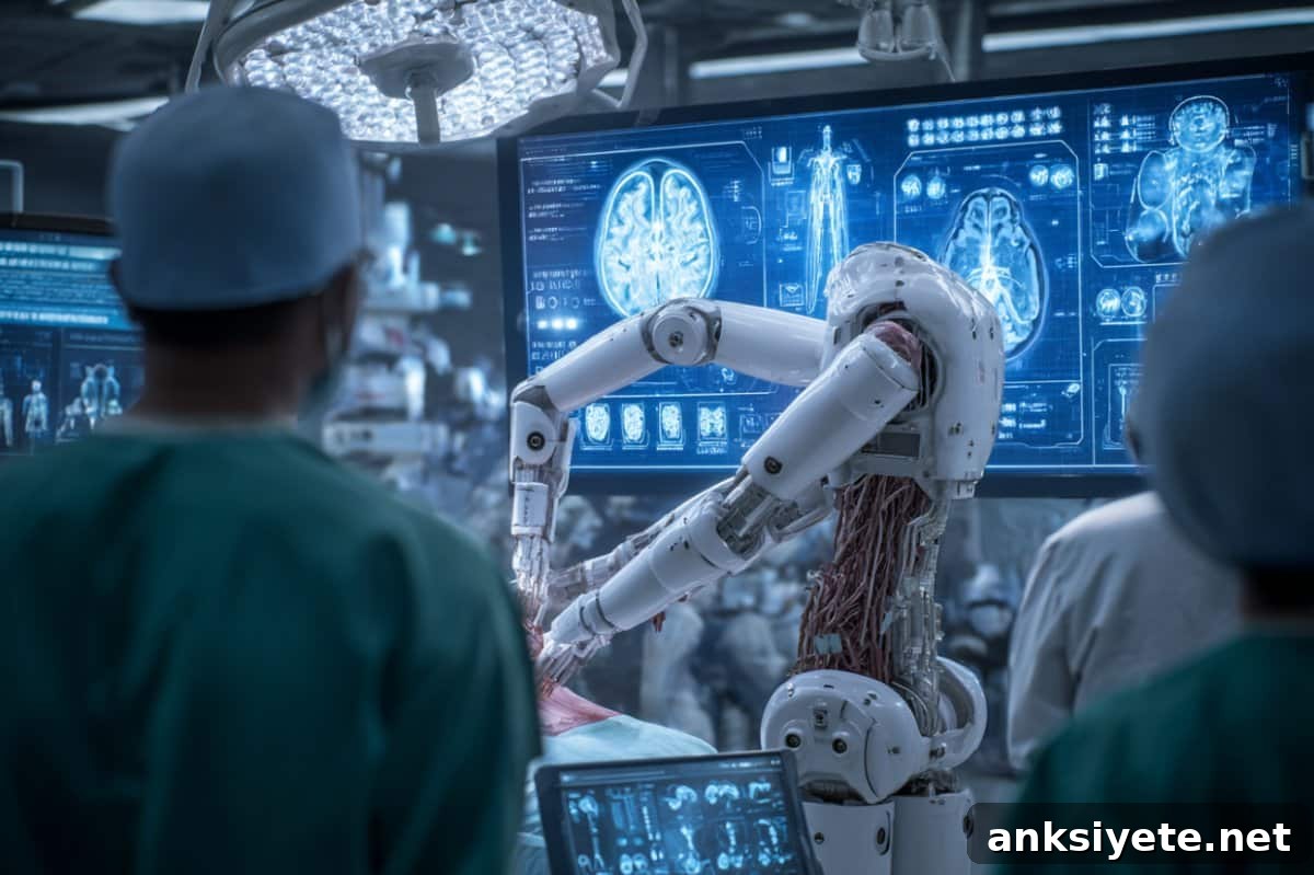 This shows a robot performing surgery.