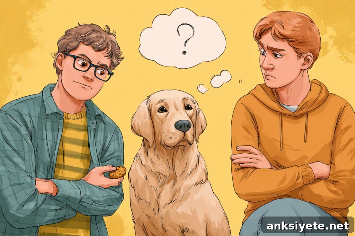 Can Dogs Judge Human Character? The Science Behind It 2 This shows two people, a dog, and a question mark.