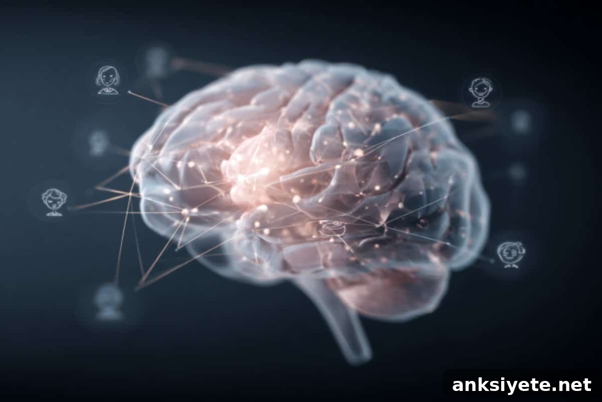 This shows a brain and social icons.