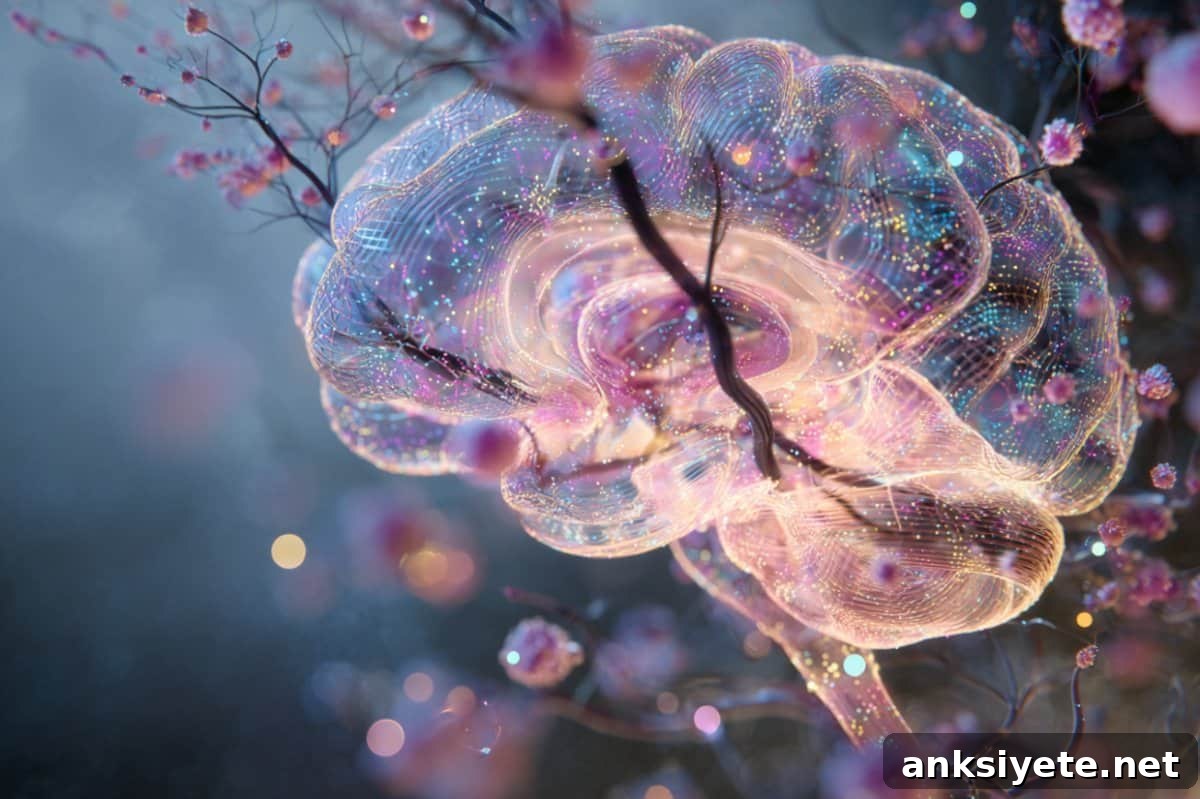 Developing fetal brain with branching neurons