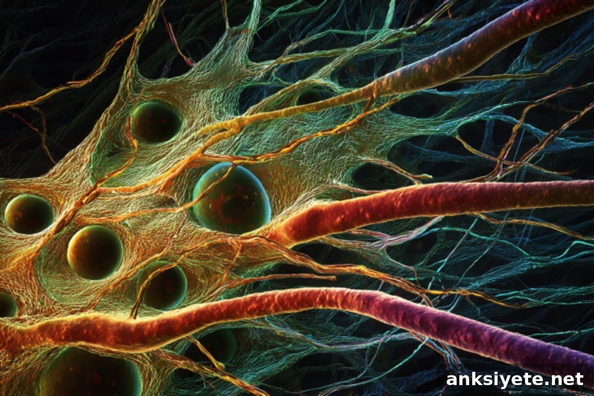 This shows neurons in the retina.