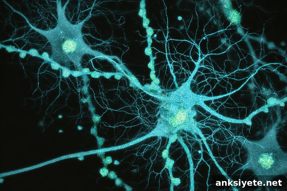 This shows hippocampal neurons, and is an AI representation.