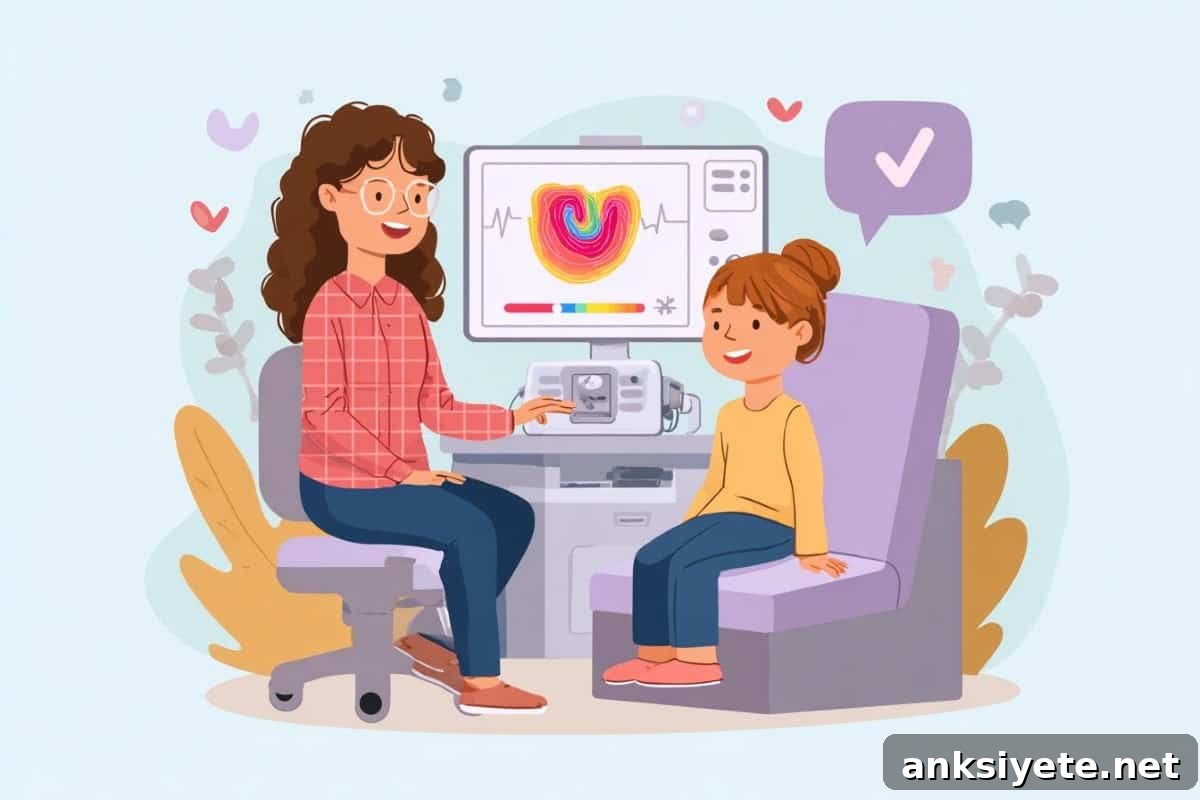 This shows a speech therapist and a child.
