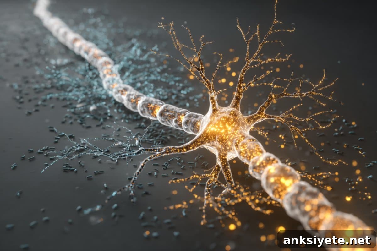 This shows a neuron.