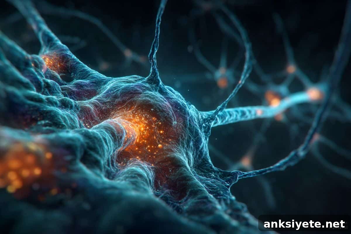 This shows a neuron.