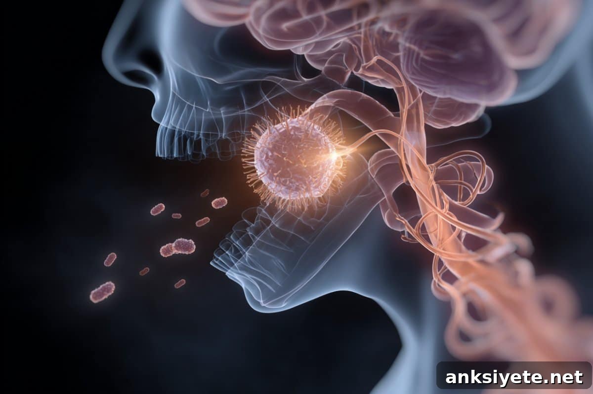 This shows a mouth and brain.