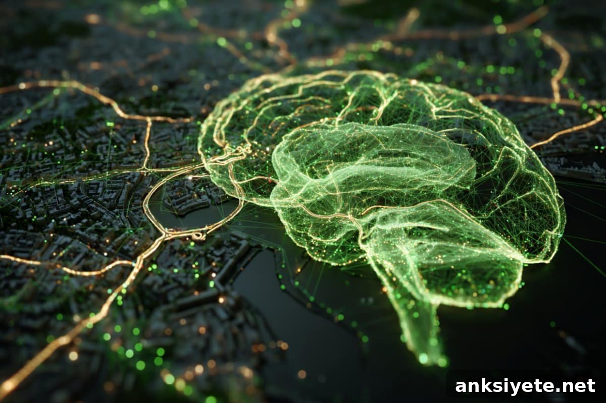 This shows a brain and a map.