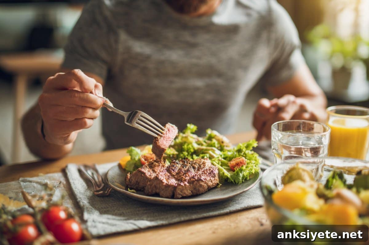 This shows a person eating a keto diet.