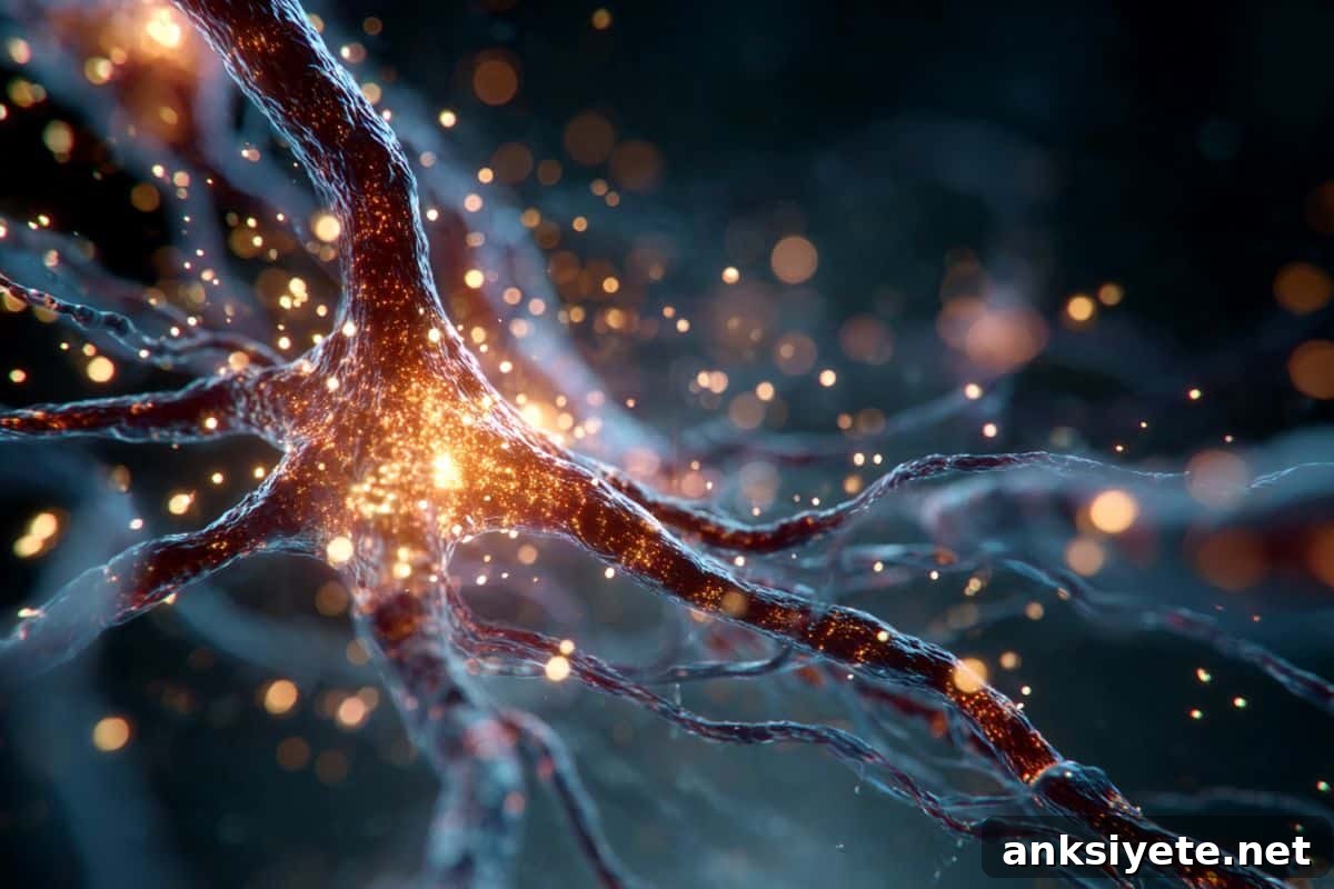 This shows a neuron.