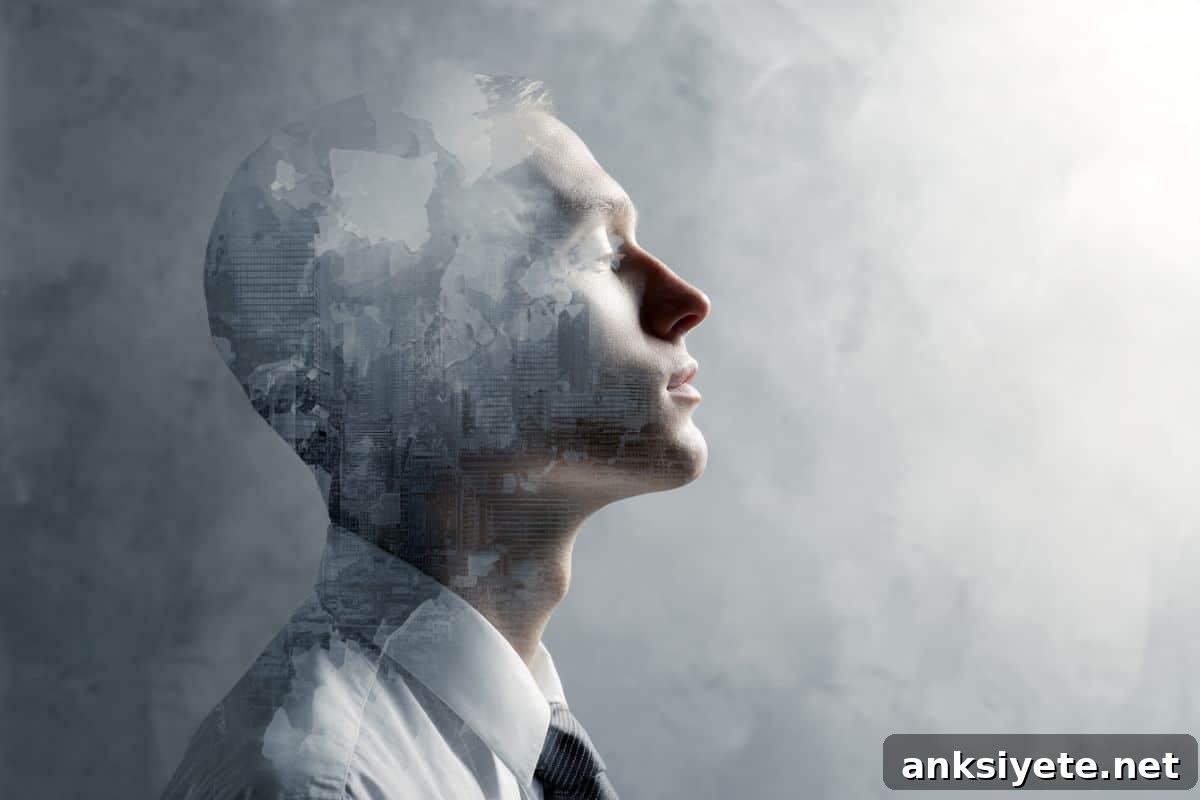 This shows the outline of a man's head.