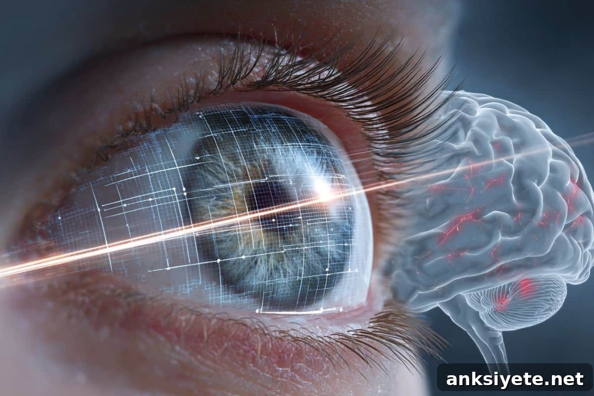 High-Speed Eye Tracking Detects Hidden Brain Injuries 2 This shows a brain and an eye.