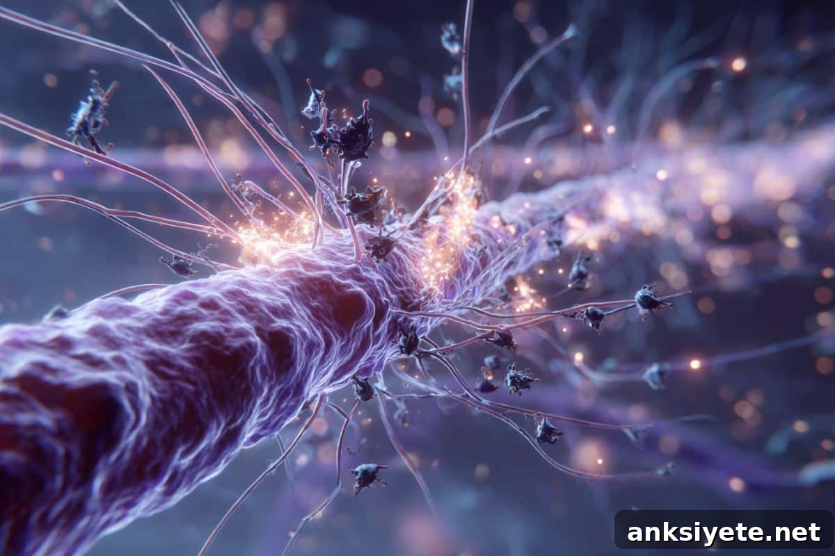 This shows a neuron.