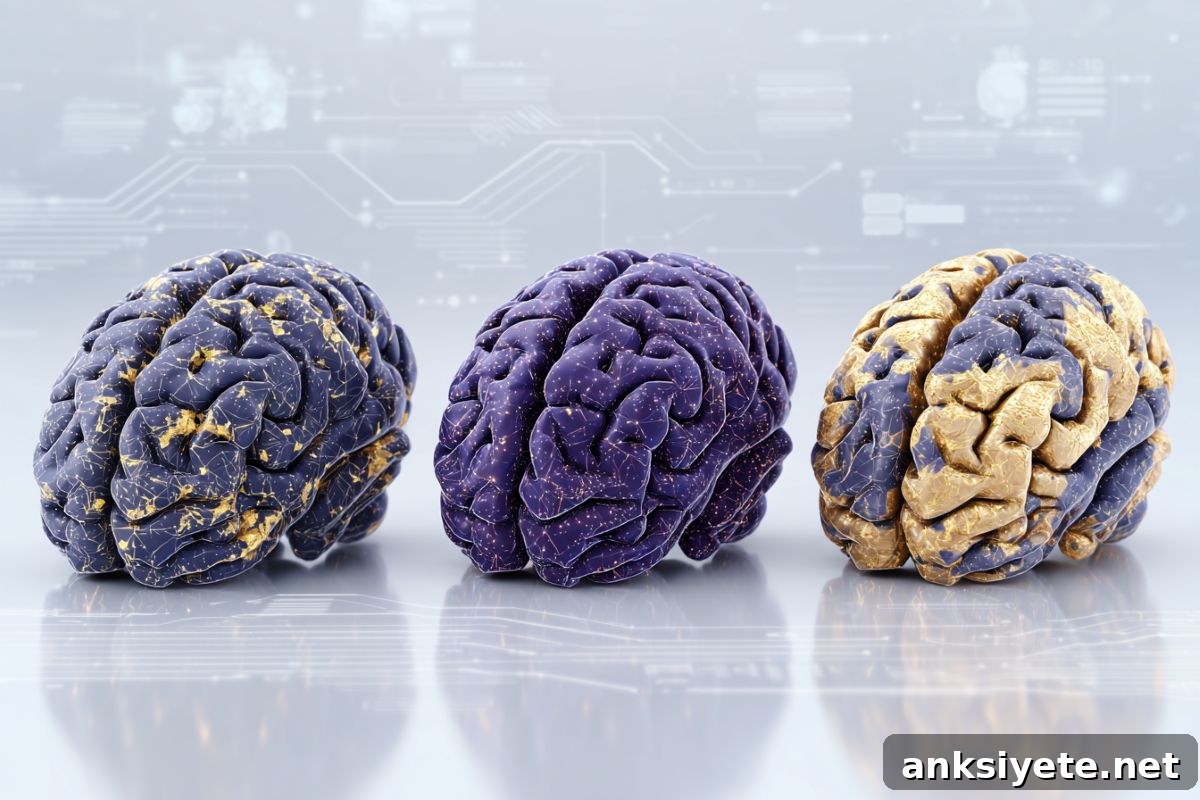 This shows three brains.