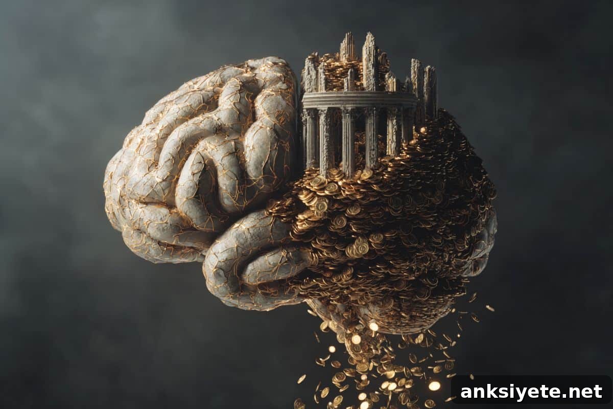 This shows a brain and gold coins.