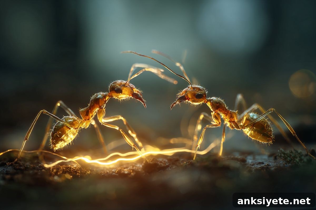 This shows two ants.