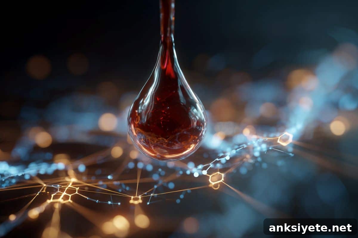 This shows a drop of blood and computer programming.