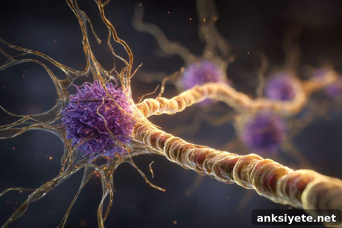 This shows a neuron.