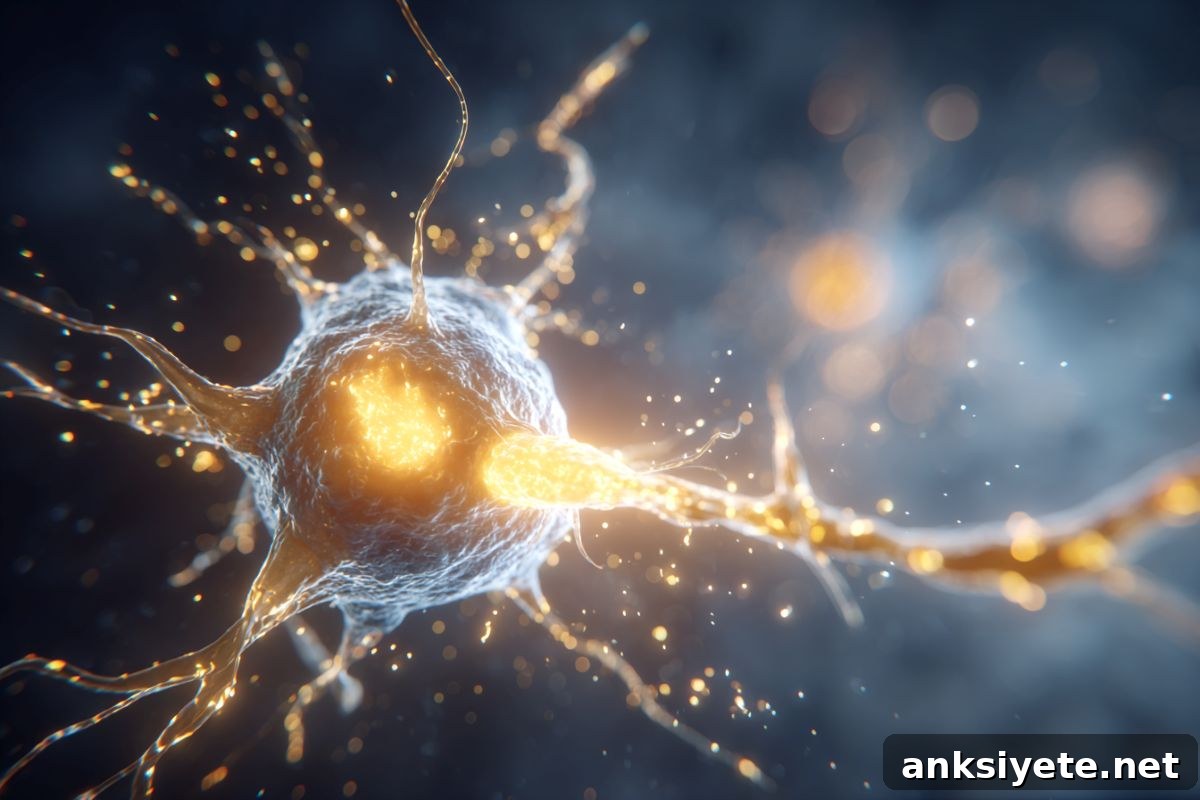 This shows a neuron.