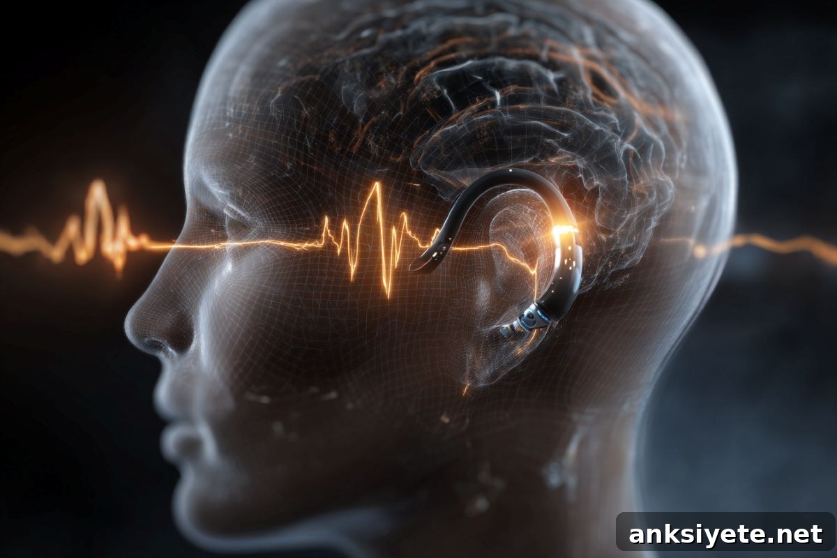 This shows a head and soundwaves.