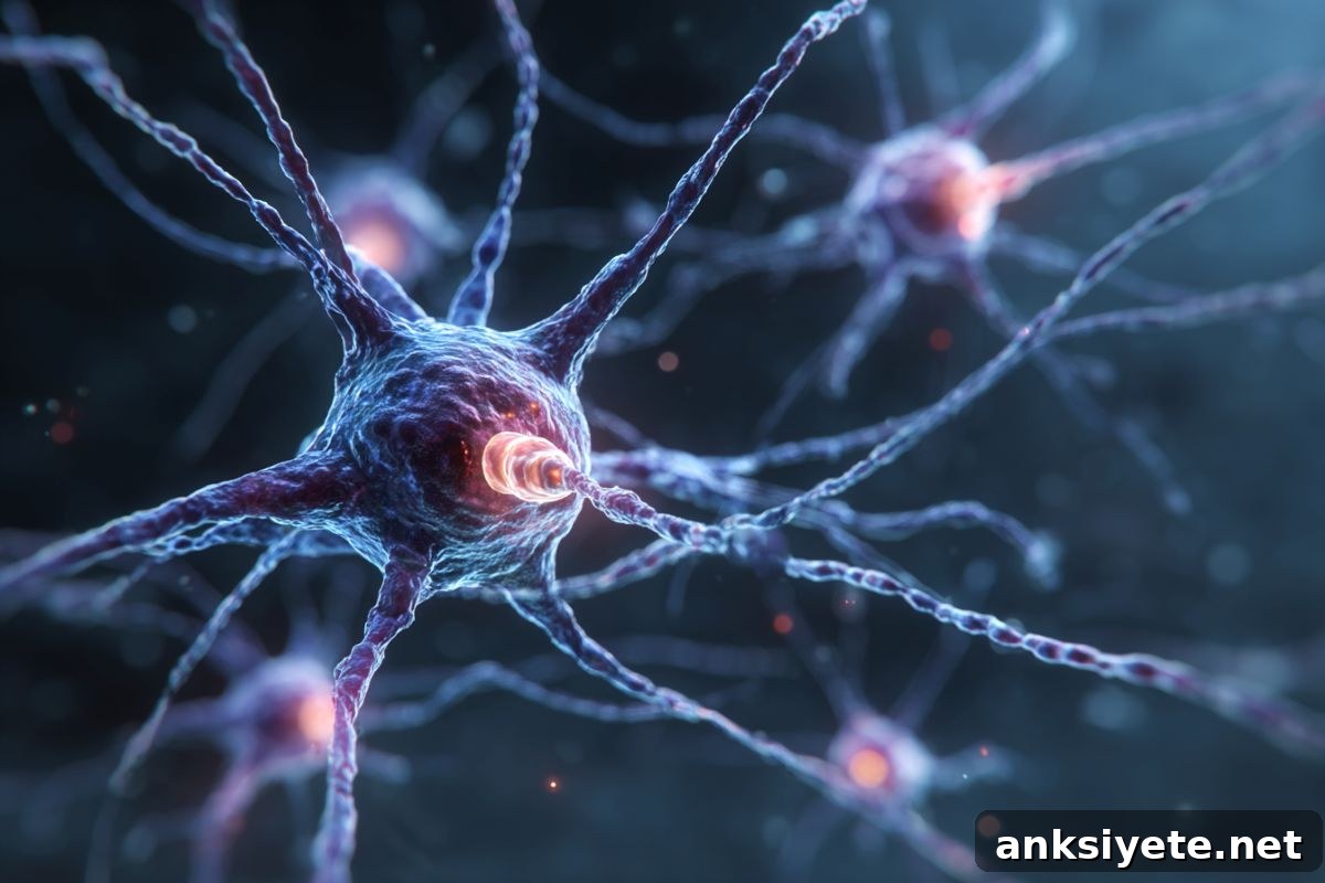 This shows a neuron.