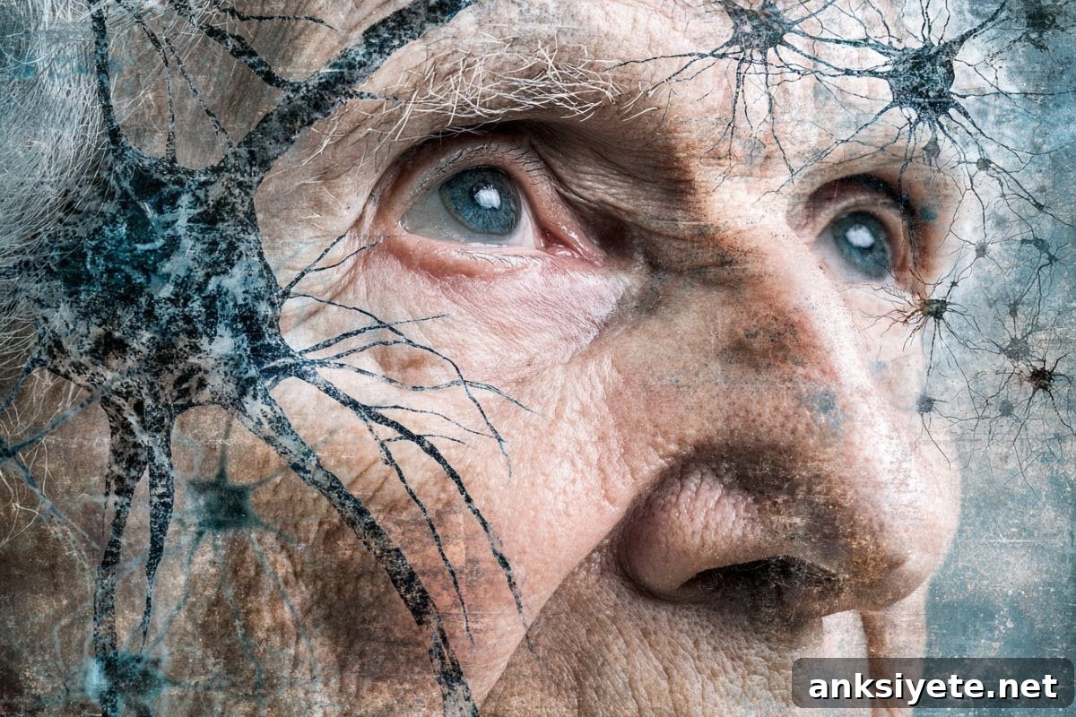 This shows an older man and neurons.