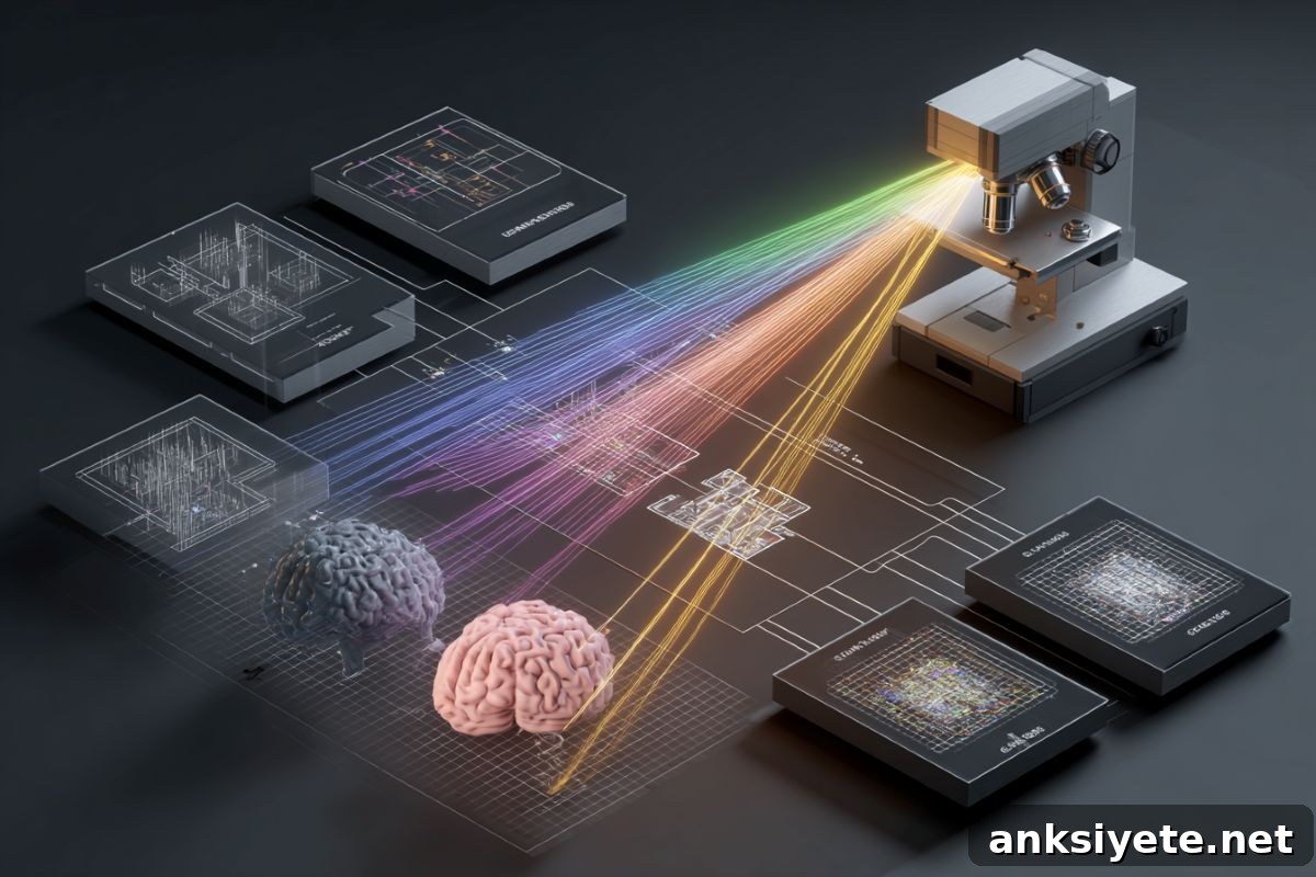 This shows a microscope and brains.