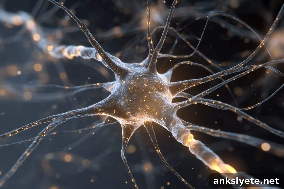 This shows a neuron.